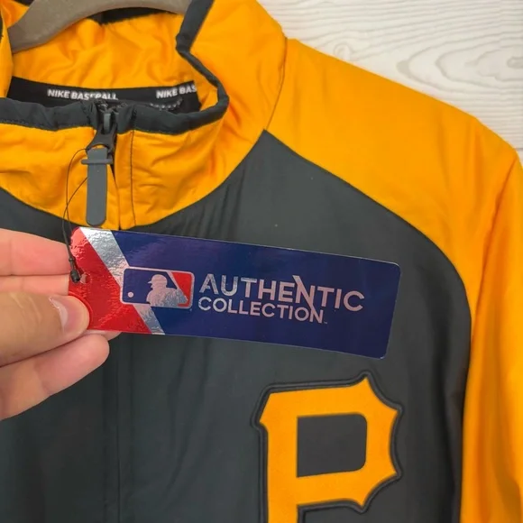 Nike Baseball MLB Authentic Collection Pittsburgh Pirates Jacket Coat NWT Large - Picture 8 of 16